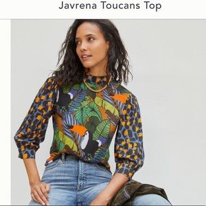 Anthropologie Javrena Toucan Top NWT Size M